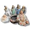 Image 1 : 6 Glazed Pottery Figurines - Tallest is 4.5"