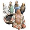 Image 3 : 6 Glazed Pottery Figurines - Tallest is 4.5"
