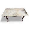 Image 1 : Marble Topped Coffee Table with Cabriole Style Legs - 24" x 36" x 19" tall