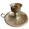 Image 2 : Vintage Brass Candle Lantern with Glass Shade - 8" diameter x 12" tall - tiny chips in the bases of 