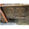 Image 2 : Antique Oak Sideboard - Has its original hardware - 21" x 54" x 50" tall at the back Contents not in