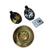 Image 2 : Group of Miniature Cloisonne Tea Pots (one missing a lid) & Glass Perfume Bottles
