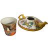 Image 3 : 4 Piece Group of Asian Porcelain Items - Teapot and Ginger Jar are missing the lids