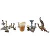Image 1 : Group of Candle Holders, Candles, Bell, Peacock Figurines and more