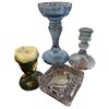 Image 3 : Group of Candle Holders, Candles, Bell, Peacock Figurines and more