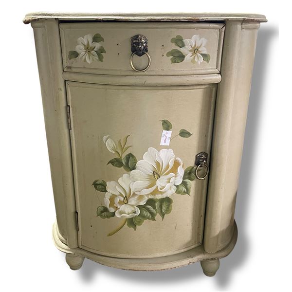 Small Painted Wood Cabinet with Drawer - 15" x 20" x 24" tall