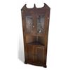 Image 1 : Vintage Corner Cabinet with Glass Door Top - 14" deep x 30" wide x 73" tall