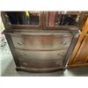 Image 3 : Vintage China Cabinet with 3 Drawer Base - 15" x 36" x 66" tall - Contents not included