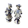 Image 2 : 3 Porcelain Musical Ornaments and 2 Blue/White Porcelain 8" Figurines