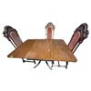 Image 3 : Duncan Phyfe Dining Table with Leaf - Includes 4 Vintage Dining Chairs