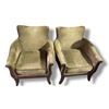Image 1 : Pair of Vintage Mahogany Framed Upholstered Arm Chairs
