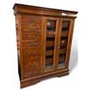 Image 1 : Vintage Mahogany Haberdashers Chest Attributed to Alexander Julian - 19" x 48" x 61" tall - missing 