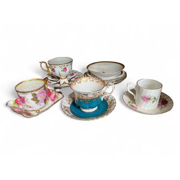 Group of Japanese & English China Cups & Miscellaneous Saucers