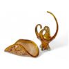 Image 1 : 1 Mid-Century Canadian & 1 Italian Murano Glass Center Piece Bowl - Largest is 14" tall x 9" diamete
