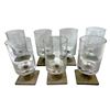 Image 1 : 7 Vintage Rosenthal "Linear Smoke" 3.75" Cordial Glasses