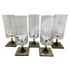 Image 1 : 5 Vintage Rosenthal "Linear Smoke" 6" Champagne Flutes