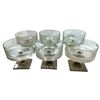 Image 1 : 6 Vintage Rosenthal "Linear Smoke" 3.5' Dessert Glasses
