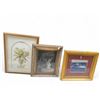 Image 1 : 3 Framed Prints - Boat, "The Sculptor" and , Still Life of Flowers - Largest frame is 20" x 18"