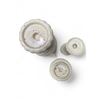 Image 2 : 3 Ivory Coloured Glazed Ceramic Pillar Calendar Holders - 24", 18" and 9" tall
