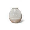 Image 1 : 8" Grey Glazed Art  Pottery Vase - 6" diameter