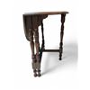 Image 2 : Vintage Round Gate Leg Drop Side Accent Table - 26" tall x 28" diameter. Companion piece lot 407
