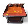 Image 1 : Lacquered 3-Tone End Table - 24" x 24" x 18" tall - Contents not included.