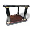 Image 2 : Lacquered 3-Tone End Table - 24" x 24" x 18" tall - Contents not included.