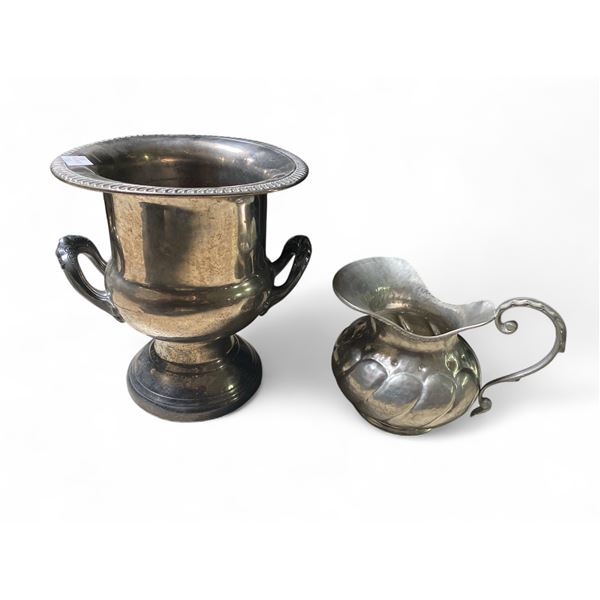 Vintage Silver Plated Champagne  Bucket & Jug