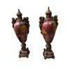 Image 1 : Pair of Decorative Hand Painted Urn Shaped Statues - 24" tall x 9" diameter