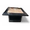 Image 1 : Black Lacquered Coffee Table with Marble Insert Top - 28" x 28" x 17" tall