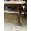 Image 3 : Marble Topped Coffee Table with Cabriole Style Legs - 24" x 44" x 18" tall - Contents not included.
