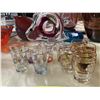 Image 3 : 10 Vintage Liqueur Glasses & 1 Decorative Glass Fish