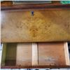Image 2 : Vintage Drop Front Secretary Desk with Key - 16" x 30" x 40" tall