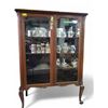Image 1 : Vintage Wood Display Cabinet with Key - Glass Doors & Glass Sides 16" x 40" x 56" tall