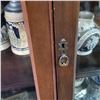 Image 3 : Vintage Wood Display Cabinet with Key - Glass Doors & Glass Sides 16" x 40" x 56" tall