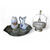 Image 1 : Silver Plated Pickle Dish, Compote Dish, Mini Pitcher & Bud Vase