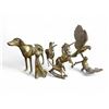 Image 1 : Group of 6 Brass Animal Figurines - Largest is the 10" Bird Statue