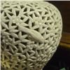 Image 3 : Antique  Mid-20th Century Chinese  White Porcelain Hollow Art Desk Lamp - No Shade