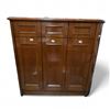 Image 1 : Large Wood Wine Cabinet - 15" x 41" x 39" tall