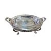 Image 2 : Antique MH & Co Rolling Dome Oval Water Heated Server  - Heavy Silver Plate - 14"  x 10" x 10" tall