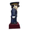 Image 2 : Ceramic 22" Tall Taiwan Police Officer Statue on a 8" x 8" Base - Missing his cap badge