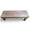 Image 1 : Barnwood Style Bench with Metal Capped Feet - 16" x 48" x 17" tall. Contents not included.