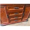 Image 2 : Bureau Style Jewelry Box with Slide Out Necklace Stands - 9" x 17" x 14" tall