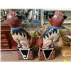 Image 2 : Pair of Vintage Glazed Ceramic Japanese Foo Dog Sculptures - 18" tall on a 6" x 5" base