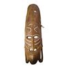 Image 1 : Carved Wood African Wall Mask - 5" deep x 10" wide x 28" tall