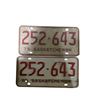 Image 1 : Pair of Matching 1975 Saskatchewan 6 Digit License Plates -252-643