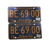 Image 1 : Pair of Matching 1973 Alberta  6 Digit License Plates with 1974 Stickers - BE-69-00