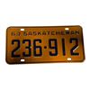 Image 1 : 1963 Saskatchewan 6 Digit Single License Plate - 236-912