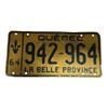 Image 1 : 1964 QuÈbec 6 Digit Single License Plate - 942-964
