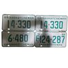 Image 1 : Four 1960s Saskatchewan License Plates - Pair of 1964 (14-320), Single 1966 (6-480) and Single (1968